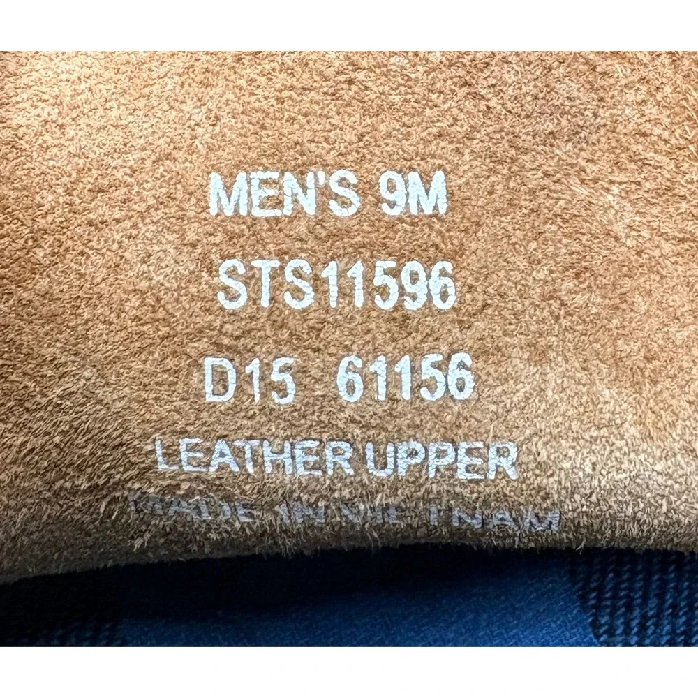 Sperry Top-Sider Mens 9M Tan Suede Boat Shoes Loafers STS11596 Plaid Lining